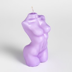 Свеча фигурная Женский силуэт 10 см лавандовая No Brand