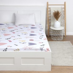 Этель Простыня на резинке Этель Flower garden 180х200 + 25 см, 100% хлопок