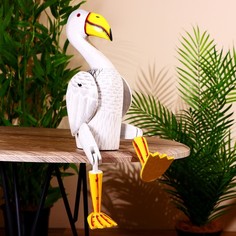 Сувенир Гусь висячие лапки, дерево 38 см No Brand