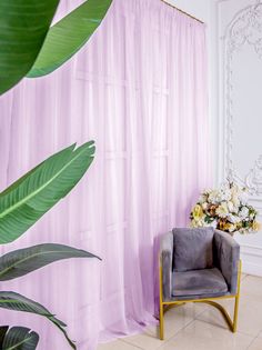 Тюль Nikki Home Collection Вуаль высота 190 см х ширина 290 см розовый