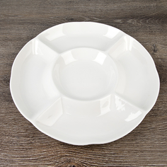 Менажница Маршмеллоу 30*30*3см. (минимальная партия 5) (фарфор) KENG-530248 Nouvelle