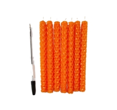Свеча оранжевая из натурального воска Очищение 13 см комплект из 7 штук 7770221-41-СО Консинком