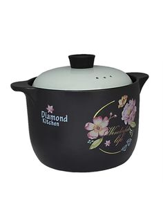 Кастрюля керамическая с крышкой. Lenardi. Коллекция "Diamond kitchen". 2,3л.