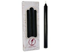 Свечи классические, черные, 2х25 см (4 шт.), Омский Свечной
