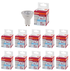 Лампочка светодиодная OSRAM Софит PAR16 GU10 5Вт 220В 350Лм 4000К Дневной белый 10шт