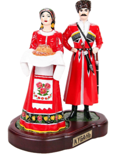 Фигурка декоративная, Вернисаж истории, Композиция хлеб-да-соль ручная роспись Vernissge of History