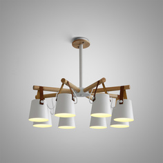 Люстра ImperiumLoft потолочная на штанге NATURA C8 white
