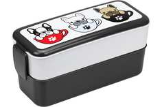 Контейнер пищевой для обеда пластик 0.5 0.5 л 9 см Idea Бульдоги М 1233