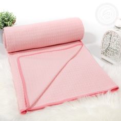 Одеяло-покрывало трикотажное "Соты розовые" 150х200 Арт Дизайн