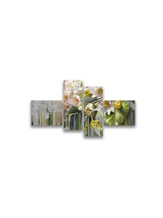 Картины Красотища Модульная карина цветы красками 175х100