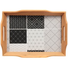 Поднос бамбук, 39х28х6 см, прямоугольный, Катунь, №1, КТ-ПД-01 Katun