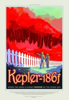 Постер НАСА Космические путешествия Кеплер186Ф (NASA Space Travel Posters, Kepler 186f) A2 No Brand