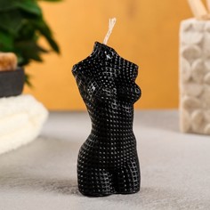 Фигурная свеча "Торс женский" черный, 55гр Мыльные штучки