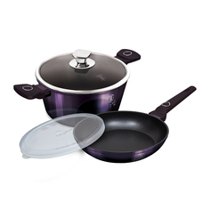 Набор посуды для приготовления Berlinger Haus Purple Eclips BH-7102 4 предмета