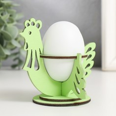 Подставка Пасхальная "Курочка" 9,5х8,5х8,3 см (набор 5 деталей) салатовый No Brand