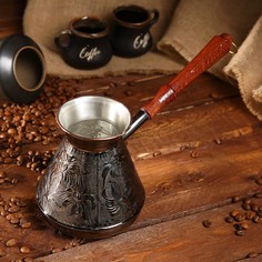 Турка для кофе медная «Ромашка», 0,75 л No Brand