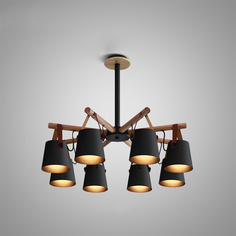 Люстра ImperiumLoft потолочная на штанге NATURA C8 black