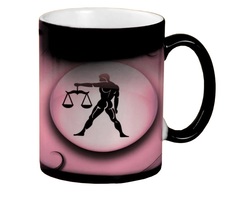 Кружка CoolPodarok Знаки Зодиака Весы Розовый фон