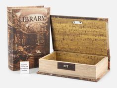 Шкатулка-книга с кодовым замком "Библиотека" No Brand