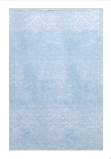 Ковер ВсеКовры twinkle 80х150 безворсовый белый голубой прикроватный коврик на пол