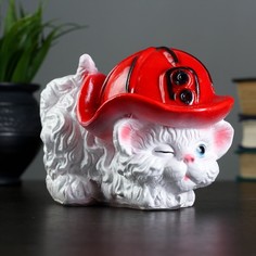 Копилка "Котёнок в каске" 16х9х11см Хорошие сувениры