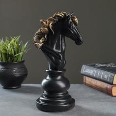 Фигура "Конь" черный, 11х14х26см Хорошие сувениры