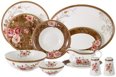 Обеденный сервиз Anna Lafarg Английская роза 6 персон 27 предметов AL-M2188_27-E9_