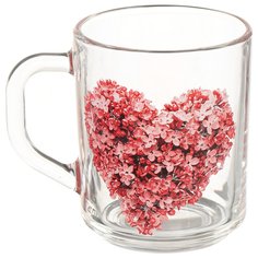 Кружка стекло, 200 мл, Green Tea Цветочное сердце, ОСЗ, 07C1335C Гусь Хрустальный