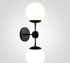 Бра Modo 2 Globes Black and white glass от ImperiumLoft