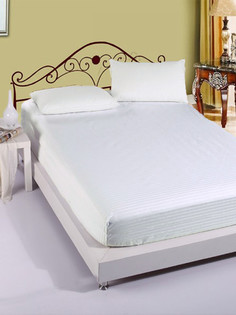 Простынь на резинке Simple House White stripe 120х200 см