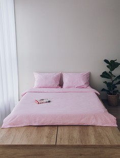 Комплект постельного белья Йортсон розовый принт горох