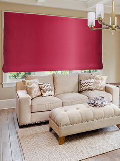 Римская штора "Lindor", красный, 120х160 см Эскар