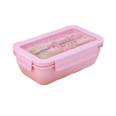 Ланчбокс "Beautiful life", pink (ложка+вилка) No Brand