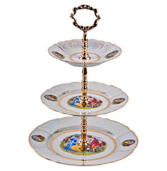 Этажерка 3-х ярусная Thun Бернадотт /Мадонна перламутр / 024301