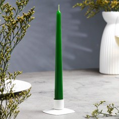 Свеча античная, 2,3х 24,5 см, 5 ч, 55 г, тёмно-зелёная Омский Свечной