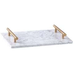 Поднос Natstone69 размер 30х20 см мрамор белый