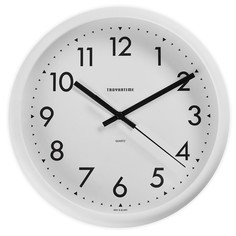 Часы настенные, серия: Классика, плавный ход, 24.5 х 5.5 см, белые Troika