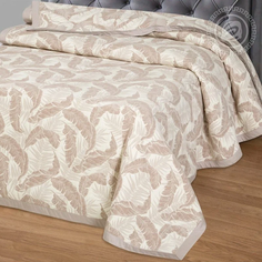 Покрывало Жаккардовое Злата пудровая 180х235 Двуспальное 100% Хлопок Арт Дизайн