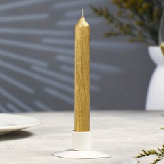 Свеча античная "Винтаж", 17х1,8 см, золотая No Brand