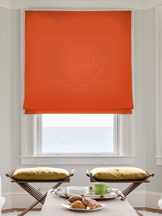 Римская штора "Hosta", цвет: красный; цепочный механизм 60x160 см Эскар