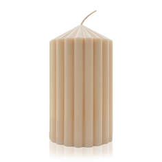 Свеча декоративная интерьерная VENEW пеньковая, 12.5 см, бежевая