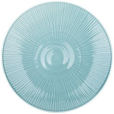 Тарелка обеденная фарфор 26.5 см круглая Mirage 410-129 голубая No Brand