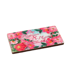 Купюрница на магнитах "8 марта. Розовые цветы", дерево, лакированная, 10х19 см No Brand