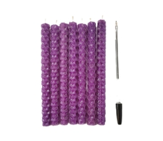 Свеча фиолетовая из натурального воска Очищение 13 см комплект из 7 штук 7770221-41-С Консинком