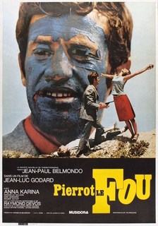 Постер к фильму "Безумный Пьеро" (Pierrot le fou) A3 No Brand