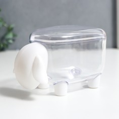 Шкатулка пластик "Овечка белая" 8,5х8х13 см No Brand