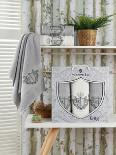 Полотенце Oran Merzuka Cholet Цвет: Серый (50х90 см - 2 шт,70х140 см)