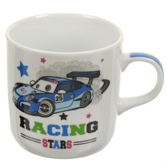 Кружка керамика, 230 мл, Крутой гонщик, Daniks, белая