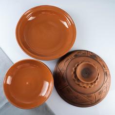 Набор посуды "Блинный" (молочение) Кунгурская керамика