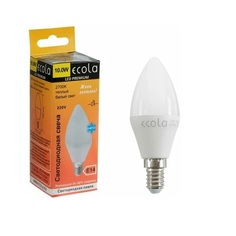 Светодиодная лампа Ecola свеча E14 10W 2700K 2K 100x37 Premium C4MW10ELC